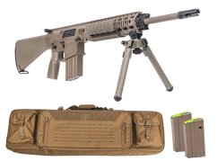 PSA Sabre AR-10 Rifle Billet 20" .308 Rifle w/ 12.5" Quad Rail, A1 Stock, Magpul Bi-Pod, 3 Mags, & Sabre Bag, FDE