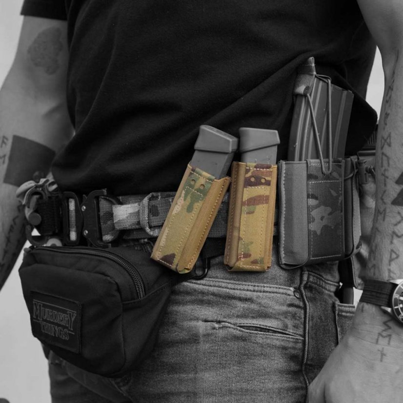 Black Trident OMERTA Pistol Mag Pouch - Barva: Wolf Grey
