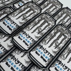 White Monster Energy nášivka