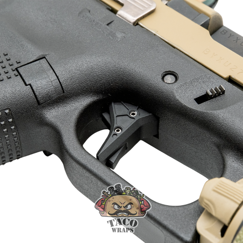 Taco Wraps Jazýček + Glock Performance Trigger vč. searu! - Barva: Černý jazýček s červenou pojistkou