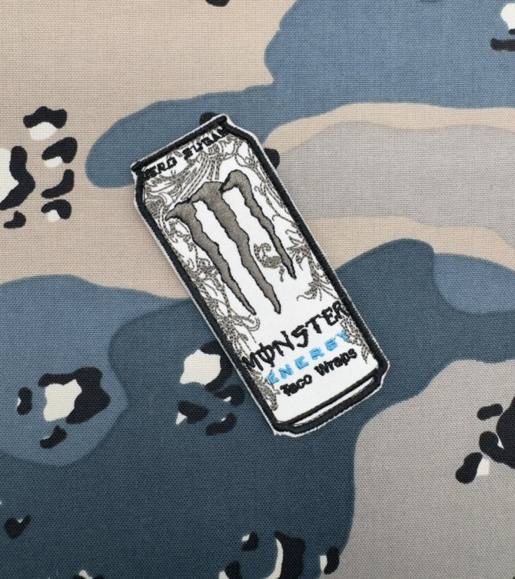 White Monster Energy nášivka
