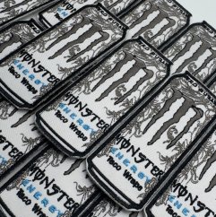 White Monster Energy nášivka