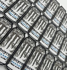 White Monster Energy nášivka